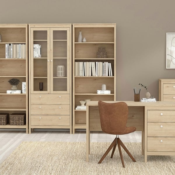 Furniture To Go Madrid Bookcase in Jackson Hickory Oak