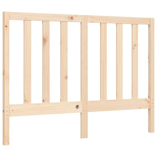 Berkfield Bed Frame with Headboard Double Solid Wood