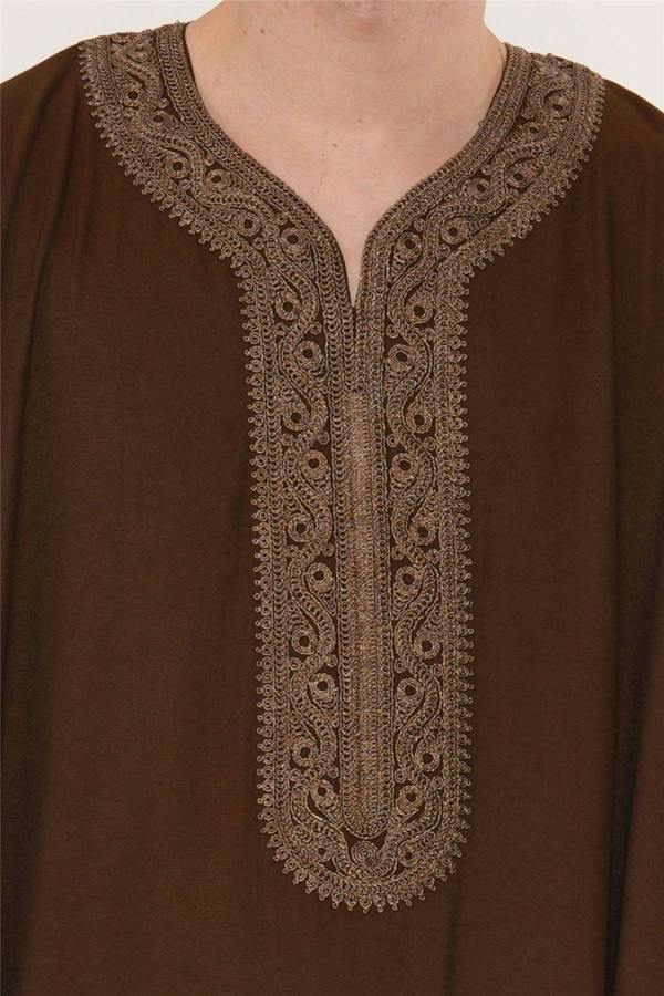 Infinity Leather Men's Ramadan Moroccan Thobe Robe Djellaba Gandoura Eid Jubba- HM67