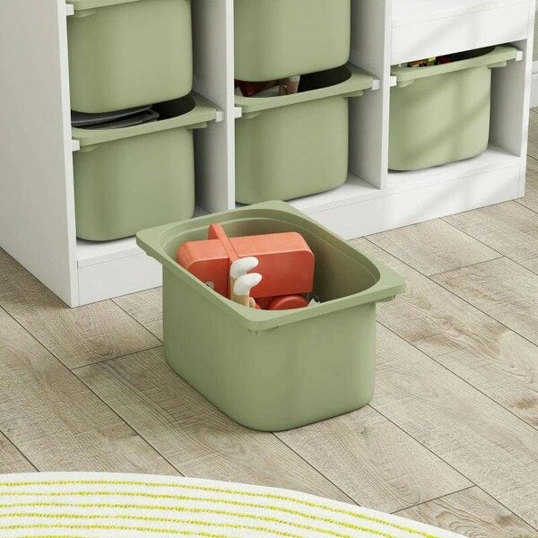 Bobobiy Toy Storage Organiser, Three-Layer Kids Toy Storage Units, with Removable Bins, for Ages 3-8 Years, Green