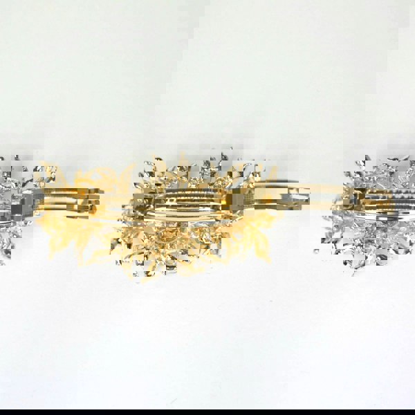 crystal hair clip gold open