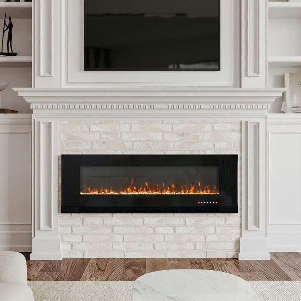 50/60 inch Wall Mounted Electric Fireplace With Overheat Protection Wall Mounted Fireplaces Living and Home