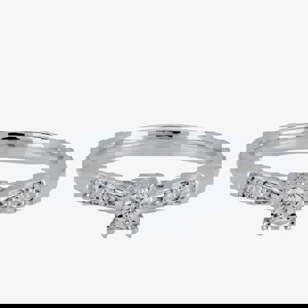 T. H. Baker 9ct White Gold 0.19ct Solitaire Diamond Ring TH010112R