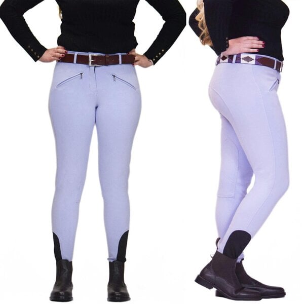 eQuitack Women's Stretchy Self Seat Horse Riding Jodhpurs Purple