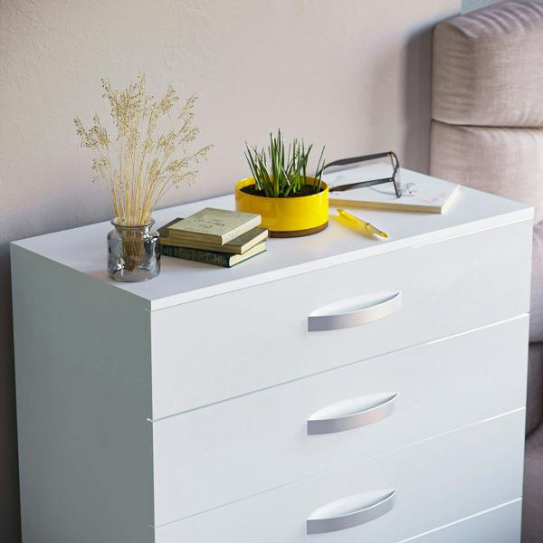 Vida Designs Hulio 5 Drawer Chest, Black