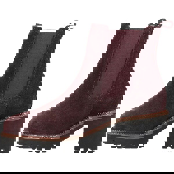 Hush Puppies Gaia Leather Women's Plum Heeled Chelsea Boots