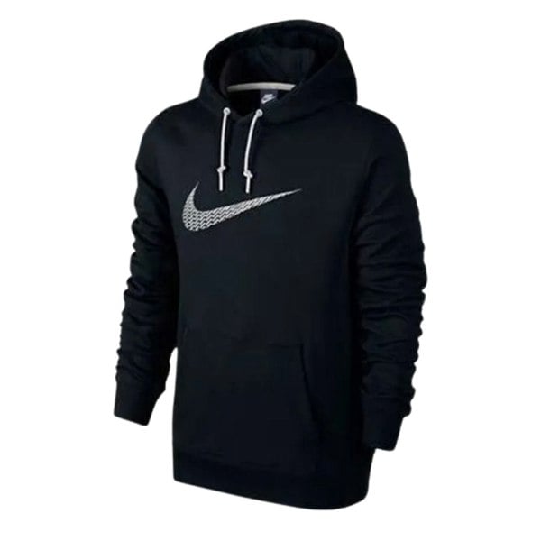 Nike Swoosh Logo Black Hoodie XS