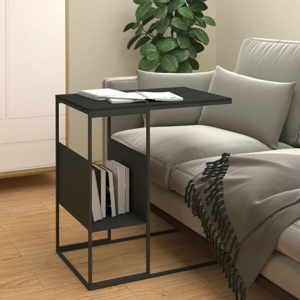 Berkfield Side Table Black 55x36x59.5 cm Engineered Wood
