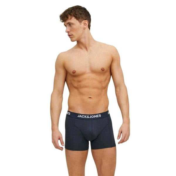 Jack And Jones Mens Anthony Boxer Shorts (Pack of 3) - Black/Navy/Grey - 