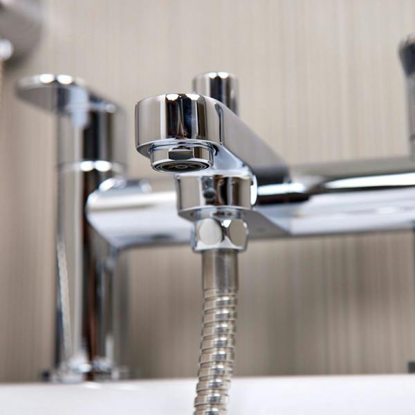 Flode Roxen | Bath Shower Mixer Tap | Including Handset and Holder | Chrome