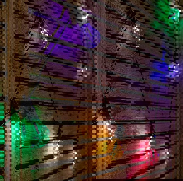 Samuel Alexander Set of 20 Indoor Outdoor Connectable Festoon Lights with Multi-Coloured LEDs