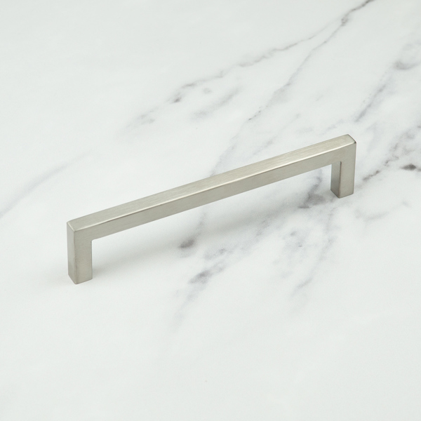 Handle & Home Brushed Nickel Square Cabinet Handles - 160mm Handle