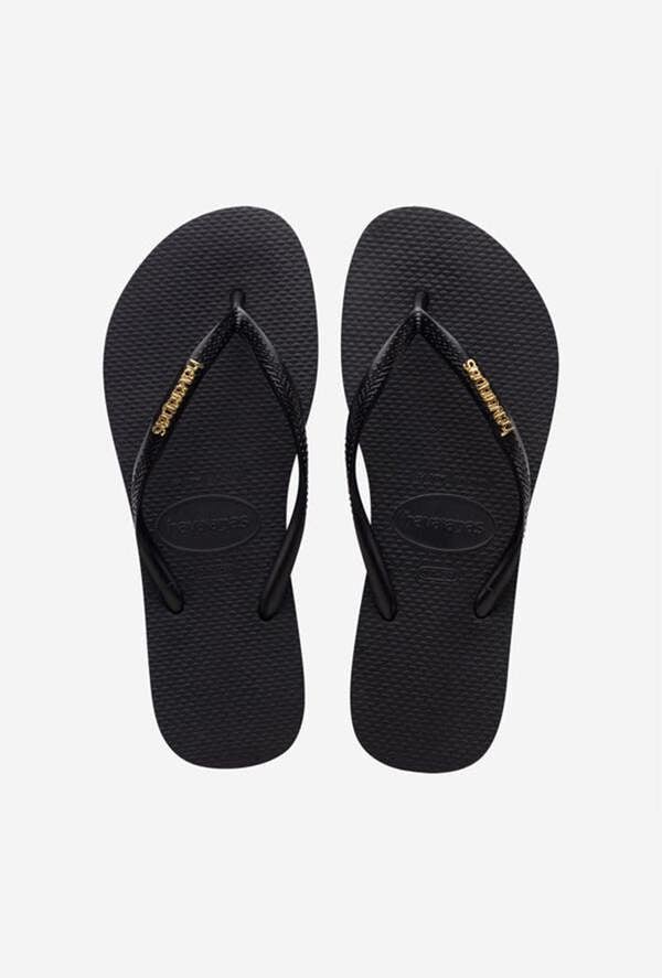 Havaianas Women's Slim Logo Metallic Flip Flops