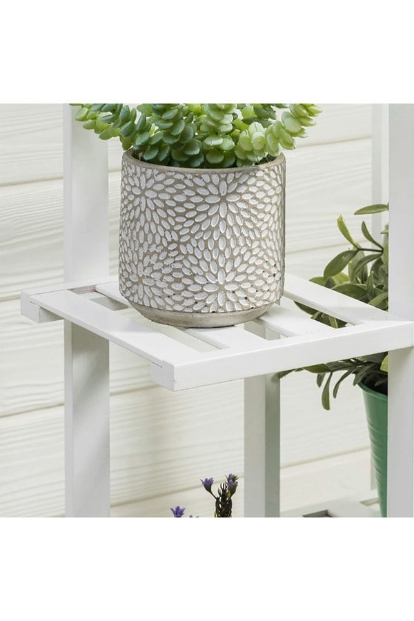 Living and Home Rustic Wooden 6-Tier Potted Plant Stand