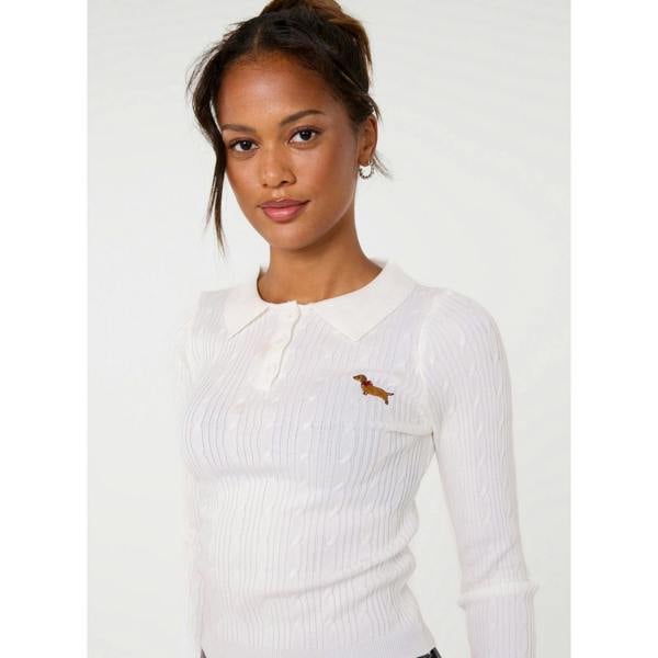 Pink Vanilla Dog Embroidery Jumper