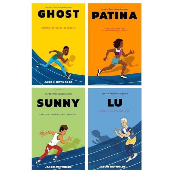 Knights Of Media Jason Reynolds' Track Series 4 Books Set (Ghost, Patina, Sunny and Lu)