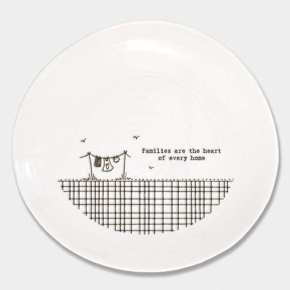 “Families are the heart of every home” Porcelain Dish - 14.5cm