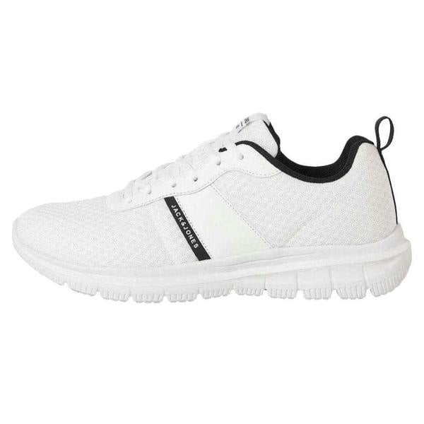 Jack And Jones Mens Mesh Lace Up Trainers - White - 
