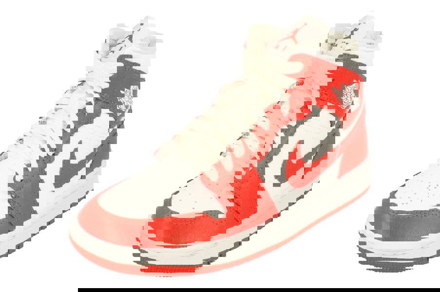 Nike Womens Air Jordan 1 Mid Trainers Bq6472  116 - White Habanero Red White 116 - Photo 0