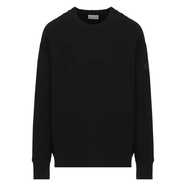 Moncler Detailed Logo On Back Sweatshirt - Black