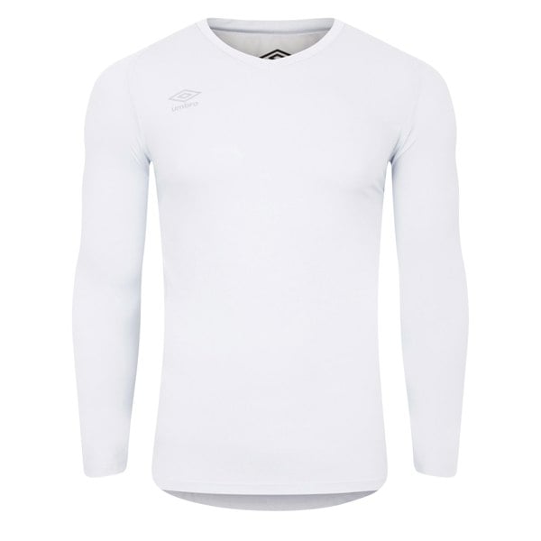 Umbro Mens Elite V Neck Base Layer Top - White