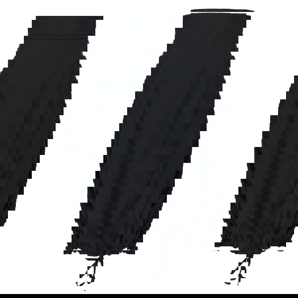 J W Anderson black cotton-blend skirt in an A-line cut with drawstring gathering to hemline