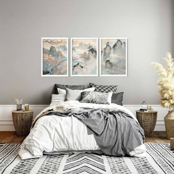 Art For Bedroom Walls | Set of 3 wall art prints