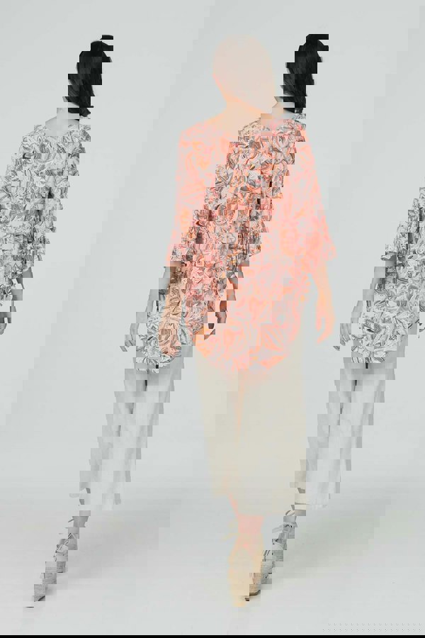 Pink | Paisley Print Oversized Blouse
