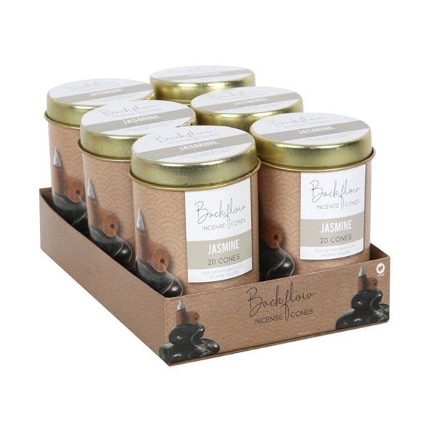 Serano 6 Tins of  Elements Jasmine Jumbo Backflow Cones