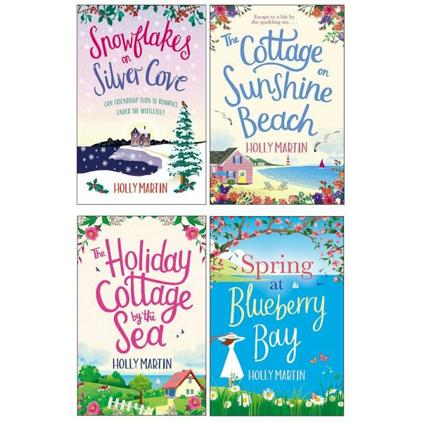 Holly Martin 4 Book Set Snowflakes on Silver Cove, Spring at Blueberry Bay & more