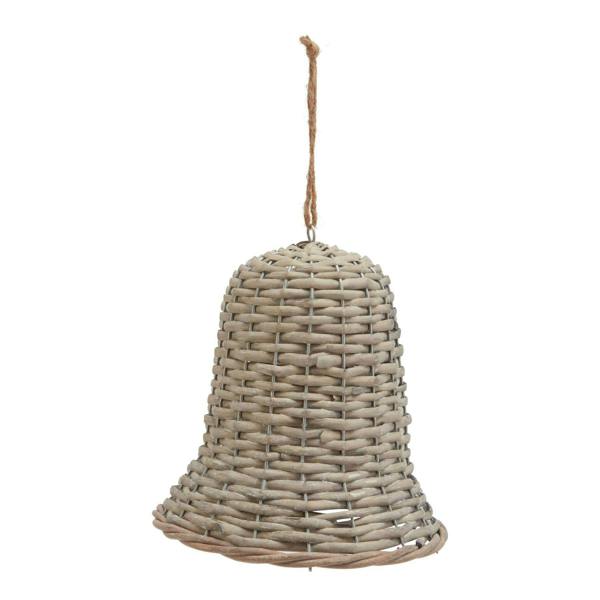 Hill Interiors The Noel Collection Wicker Bell Christmas Decoration - Brown - 