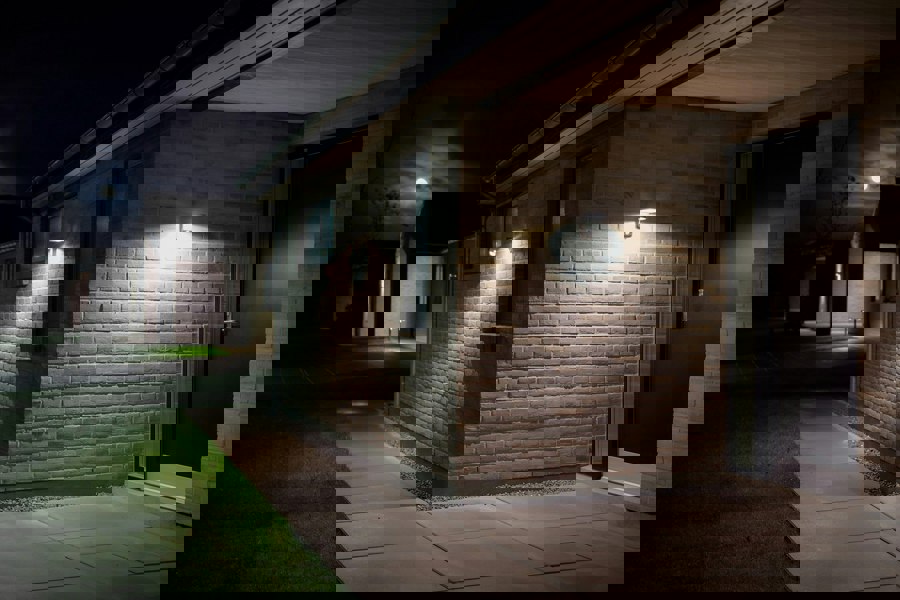 Nordlux Rica Round Solar | Wall light | Black