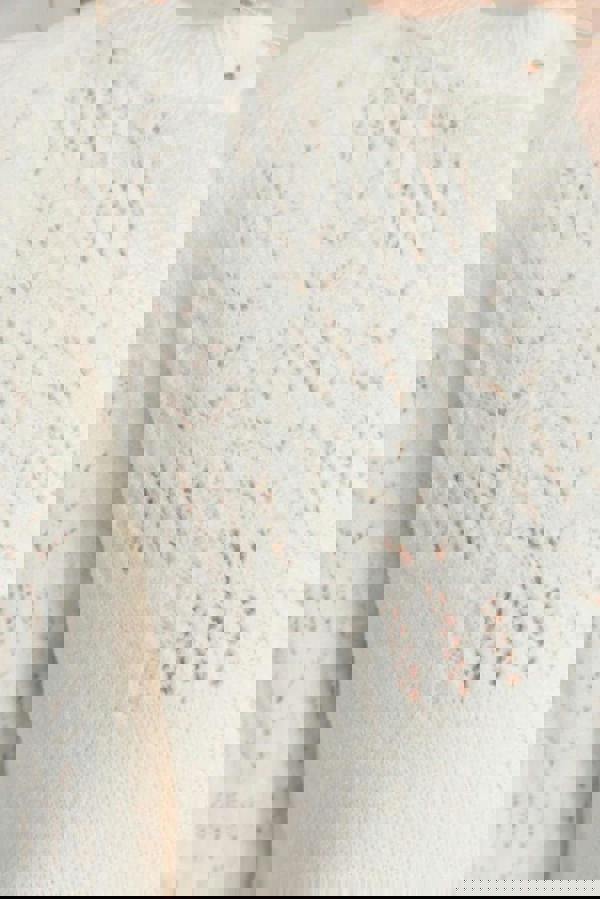 WOVCOR Soft Textured Openwork Knit Cardigan