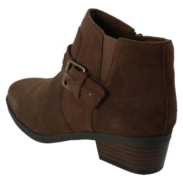 Clarks Ladies Clarks Block Heel Ankle Boots Danyelle Wish