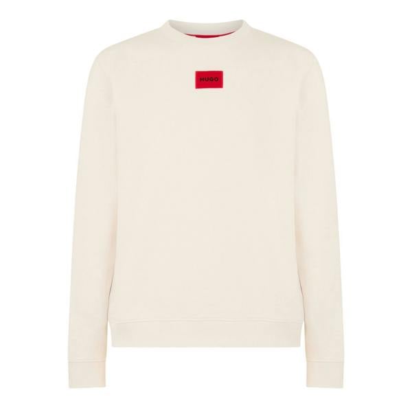 Hugo Mens Diragol Crew Neck Sweatshirt - Natural - 