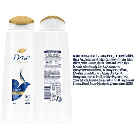 Dove Ultra Care Shampoo & Conditioner - Intensive Repair, Bio Restore Technology
