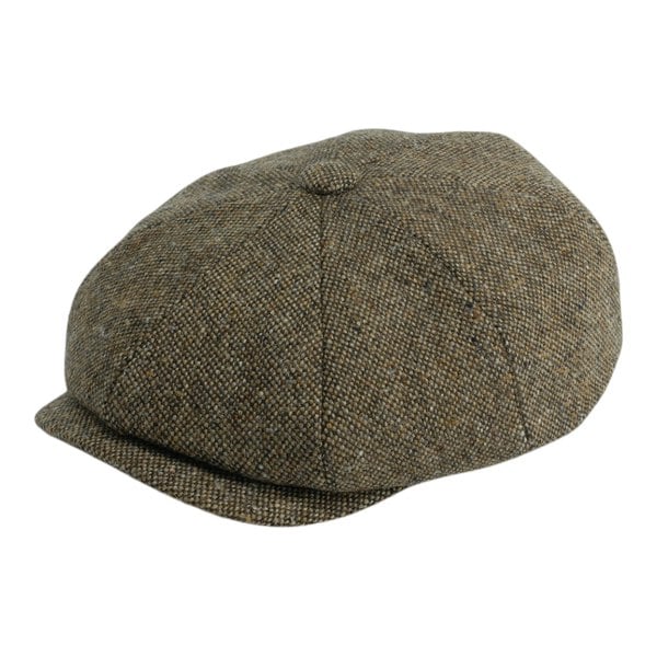 Gamble & Gunn Ardura - Brown Button Top Cap Molloy and Sons Irish Donegal Tweed