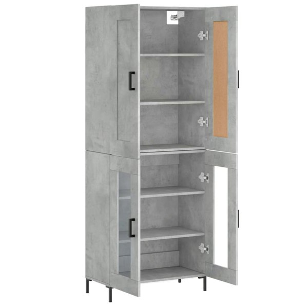 Berkfield Highboard Concrete Grey 69.5x34x180 cm Engineered Wood