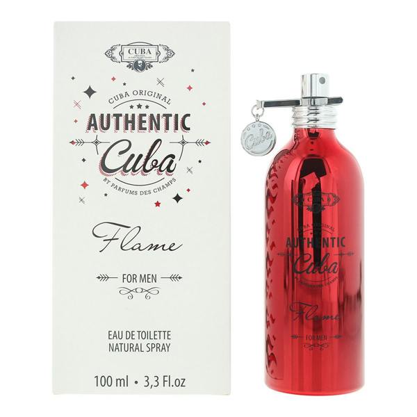 Cuba Authentic Flame For Men Eau de Toilette 100ml Spray for Him