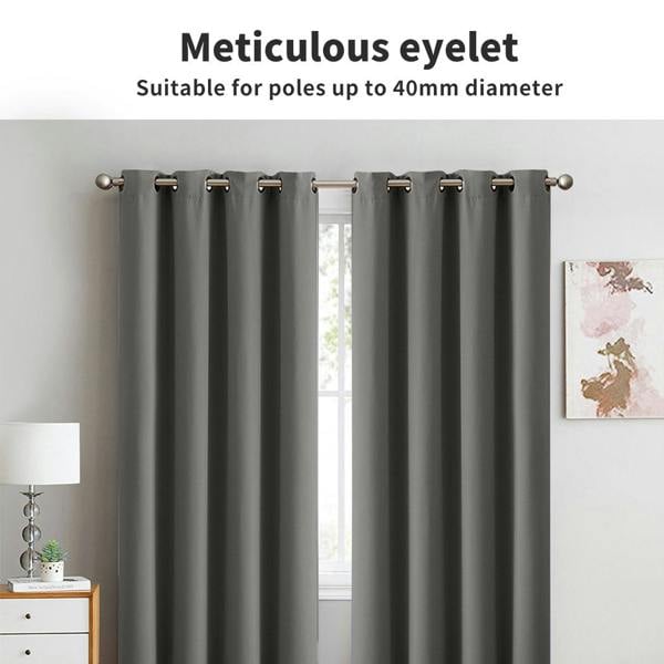 Marlow 2PCS Blackout Curtains Eyelet Ring Top Thick Thermal Ready Made Luxury