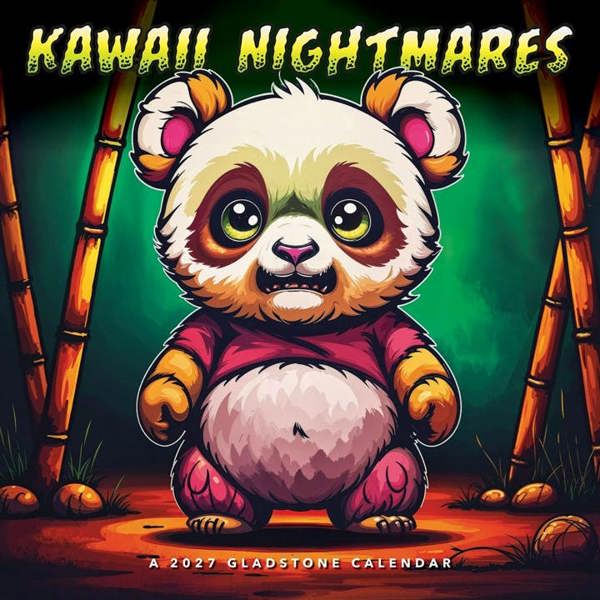 Kawaii Nightmares Calendar 2027, Wall Calendars, Month To View, Art, Gift