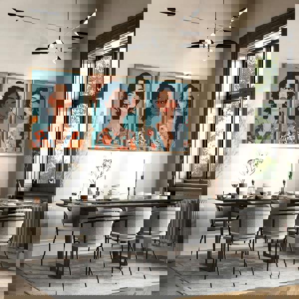 Artwork For Living Room Walls | Set of 3 Boho Women Wall art Prints