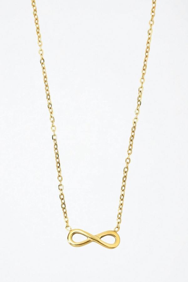 Serla 18k Gold Plated Infinity Loop Necklace