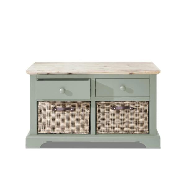 Statement Furniture Florence Storage Bench with 2 Drawers and 2 Baskets Assembled
