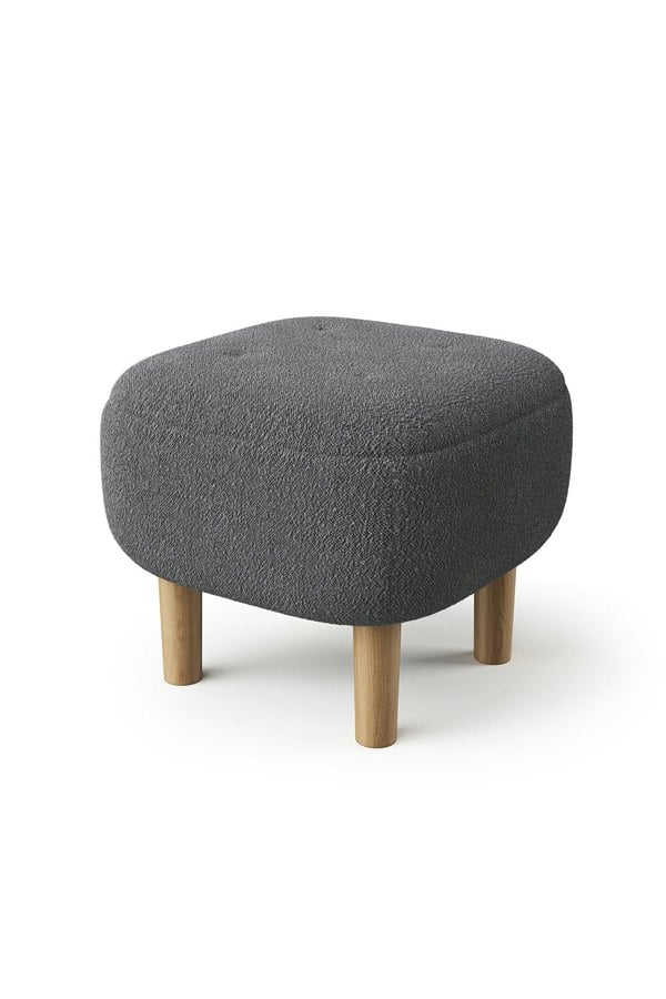 Living and Home Kamar Wide Square Ottoman Footstool