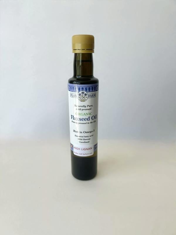 Cold Pressed Organic HIGH LIGNAN Flaxseed Oil – 250ml