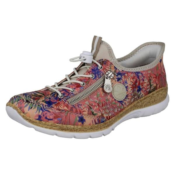 Rieker Ladies Rieker Ready2Go Rainbow Jungle Leaf Trainers N42V3