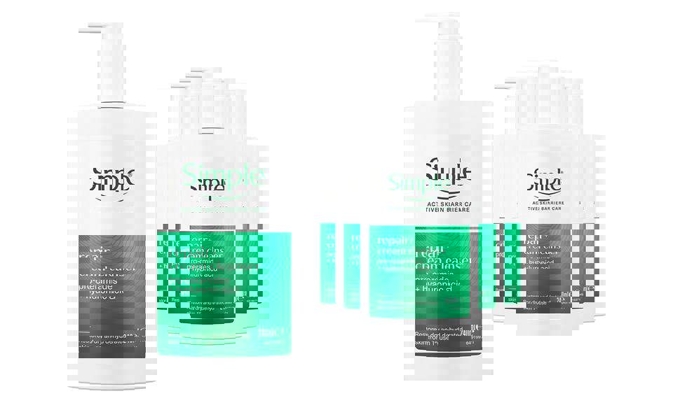 Simple Repair+ Facial Cleanser Soothing Hydrating Gentle Face Wash, 240ml