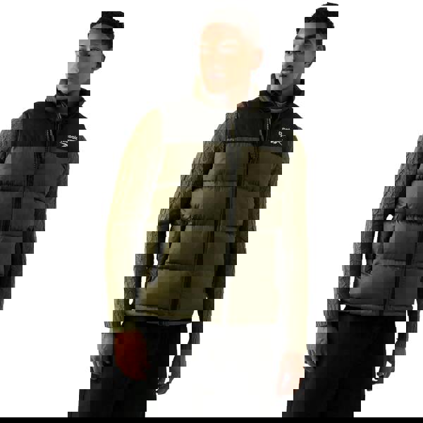 Reebok Mens Quilted Gilet - Olive - 