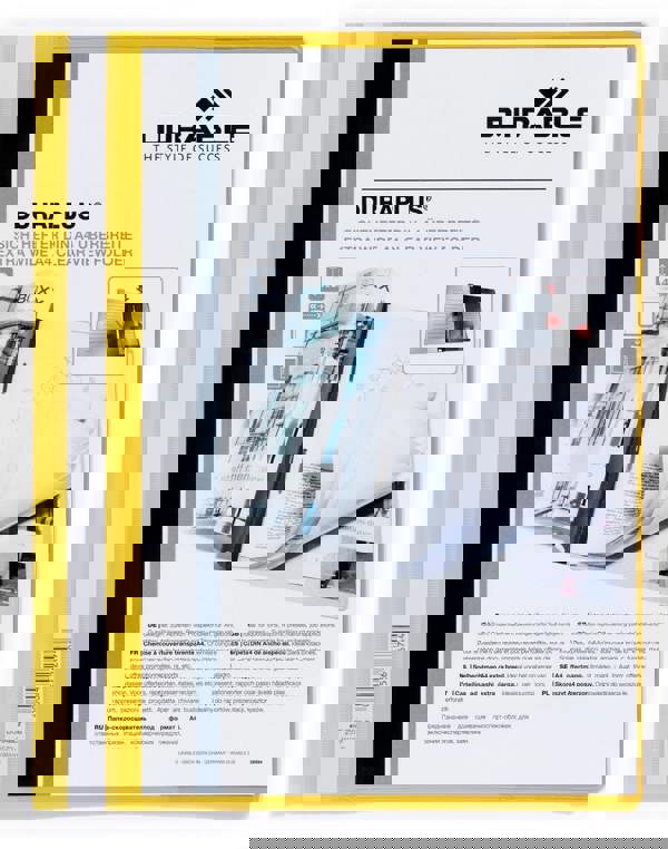 Durable DURAPLUS Project Folder Document Report File | 25 Pack | A4+ Yellow